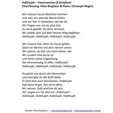 Songtexte auf Deutsch